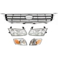 thumbnail image 1 of Grille Assembly Kit For 2000-2001 Camry Sedan Left and Right 5pc, 1 of 6