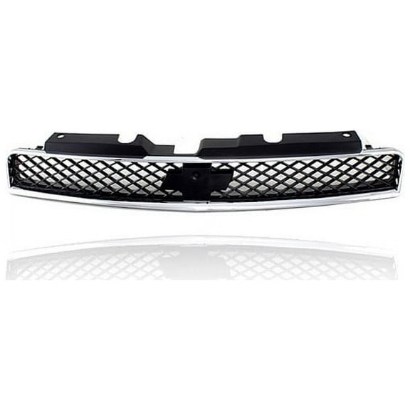Grille - Compatible/Replacement for '06-13 Chevrolet Impala/Monte Carlo, 14-16 Limited - Main Upper, Chrome Frame Black Wire Mesh, With Emblem Provision - 22865901