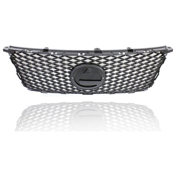 Grille - Compatible/Replacement for '11-13 Lexus IS250/350, 11-15 IS250c/350c F-Sport - Main Upper Black Wire Mesh Insert, With Emblem Provision - 5311253220