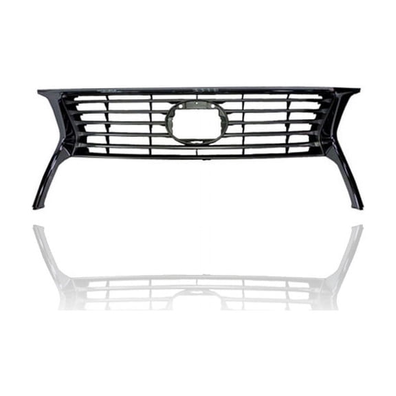 Grille - Compatible/Replacement for '13-15 Lexus RX350 Base/Canada-Built - Main Upper, Chrome Outer Frame Silver Gray Insert, With Emblem Provision - 531010E140 CAPA