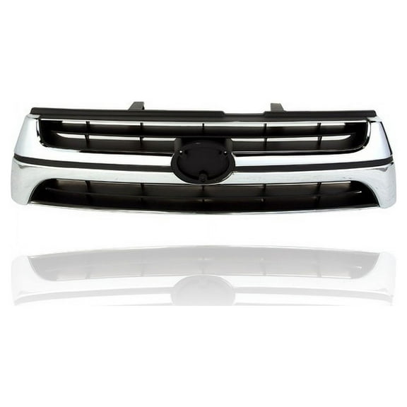Grille - Compatible/Replacement for '01-02 Toyota 4Runner - Chrome Frame, Black Insert, With Emblem Provision - 5311135400
