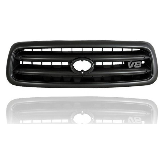 Grille - Compatible/Replacement for '01-04 Toyota Sequoia SR5 - Black Frame Trim Insert, With Emblem Provision - 531000C030C0