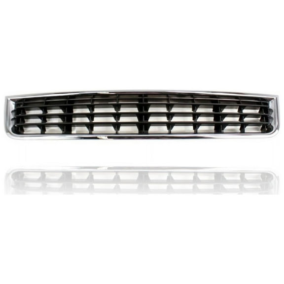 Grille - Compatible/Replacement for '02-03 Audi A4 - Chrome/Black - 8E080764701C