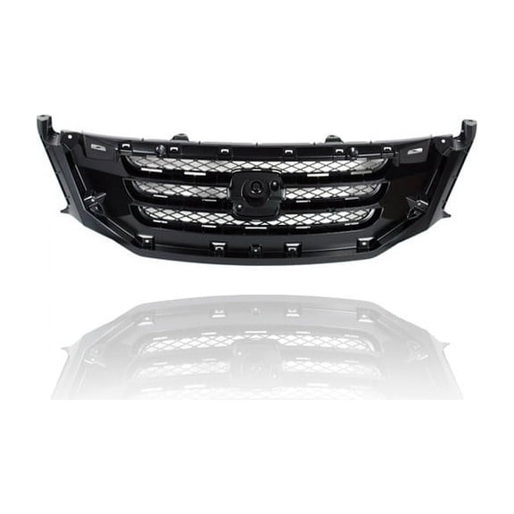 Grille - Compatible/Replacement for '08-10 Honda Odyssey - Main Upper Frame, Black, With Emblem Provision - 71121SHJA02 CAPA