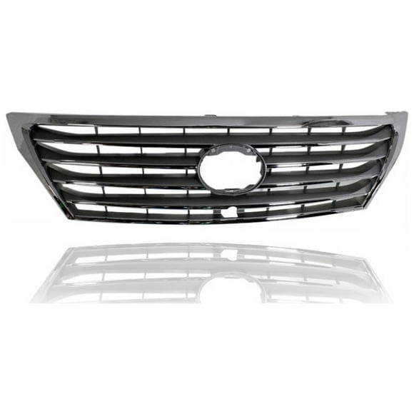 Grille - Compatible/Replacement for '08-11 Lexus LX570 - Chrome Frame Gray Insert Without Camera Hole, Emblem Provision - 5310160903