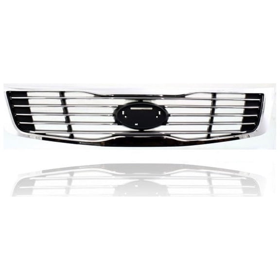 Grille - Compatible/Replacement for '09-10 Kia Optima - Main Upper Chrome Frame, Black Insert, With Emblem Provision - 863502G500