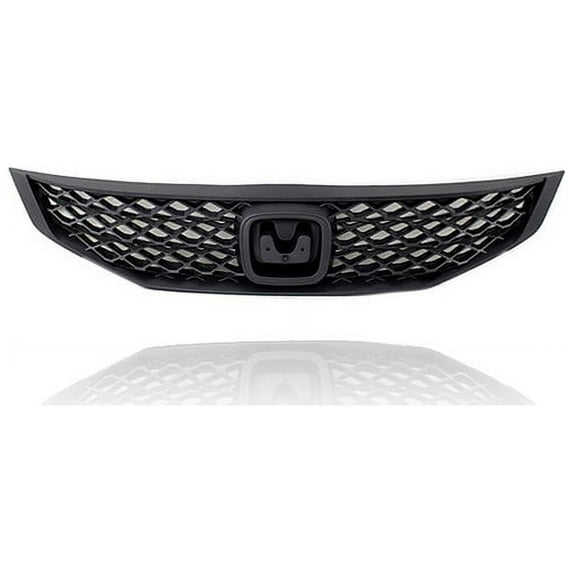 Grille - Compatible/Replacement for '09-11 Honda Civic Coupe - Main Black, With Emblem Provision - 71121SVAA50