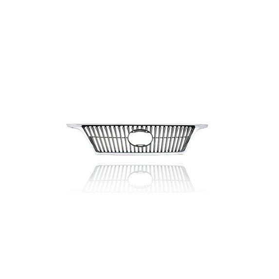 Grille - Compatible/Replacement for '10-12 Lexus RX350 - Main Upper Chrome Frame, Gray Insert Without Sensor Hole, With Emblem Provision - 531010E041