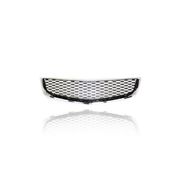 Grille - Compatible/Replacement for '10-15 Chevrolet Equinox - Front Bumper Lower, Chrome Frame Black Honeycomb Mesh - 25798747 CAPA