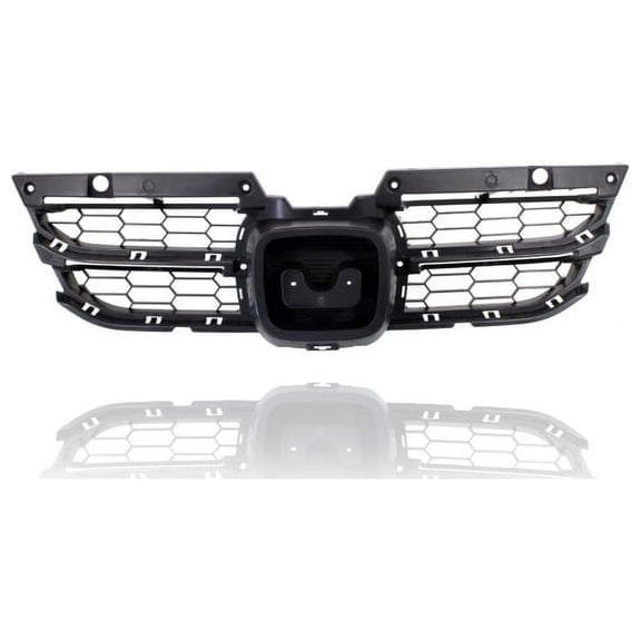 Grille - Compatible/Replacement for '11-12 Honda Accord Coupe - Inner Insert Mesh, Emblem Dark Gray, With Emblem Provision - 71124TE0A11