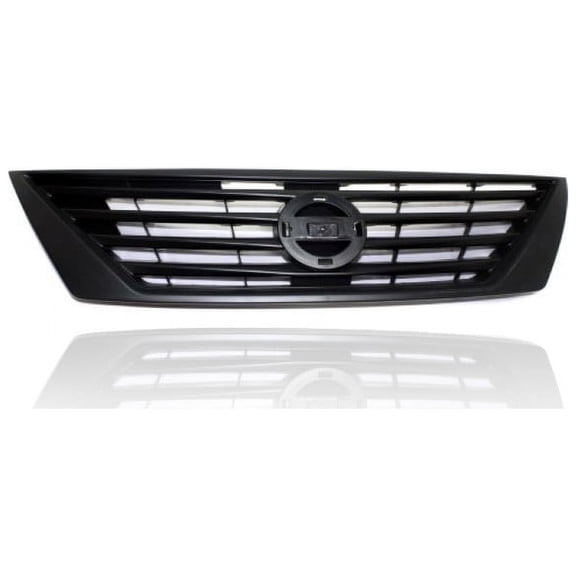 Grille - Compatible/Replacement for '12-14 Nissan Versa Sedan S/Plus - Main Black Frame/Insert, With Emblem Provision - 623103BA0A
