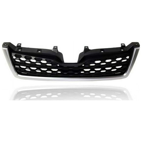 Grille - Compatible/Replacement for '14-16 Subaru Forester 2.5L Base - Lower Silver Frame, Black Insert - 91121SG030