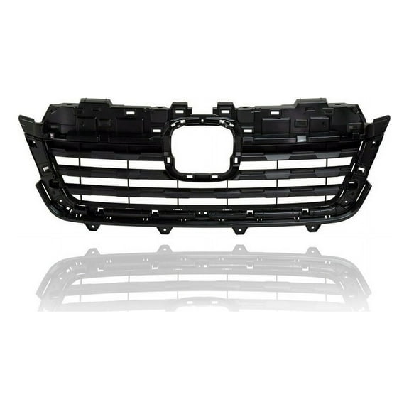 Grille - Compatible/Replacement for '17-20 Honda Ridgeline - Main Upper, Black Frame, With Emblem Provision - 71121T6ZA01