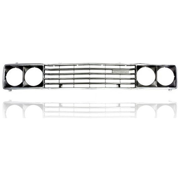 Grille - Compatible/Replacement for '78-81 Mazda Pickup - Chrome Frame Insert, Emblem Provision - 389550510B