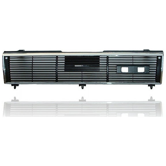 Grille - Compatible/Replacement for '81-82 Nissan Maxima - Black Frame Insert, Emblem Provision - 62310W2425, OEM