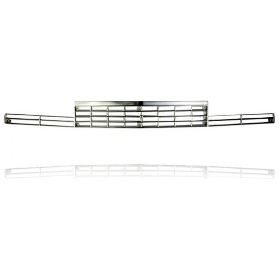 Grille - Compatible/Replacement for '82-83 Chevrolet Celebrity - Chrome/Silver, Emblem Provision - 14026989