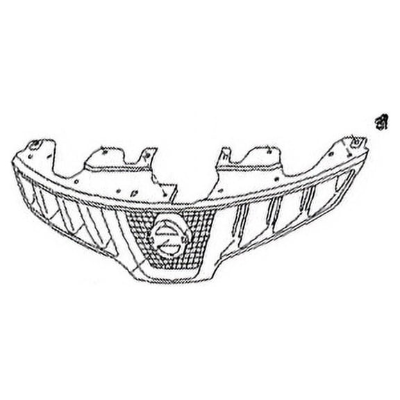 Grille - Compatible/Replacement for '84-86 Nissan 200SX - Black Frame Insert, Emblem Provision - 6231001F25