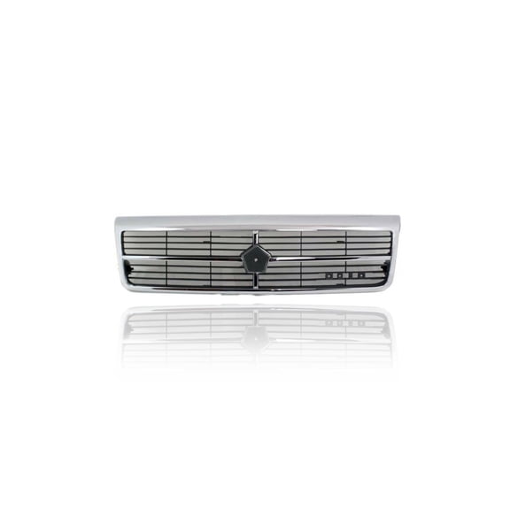 Grille - Compatible/Replacement for '89-92 Dodge Spirit (Exclude LE/ES/RT) - Chrome/Black/Silver, Emblem Provision - 4451915