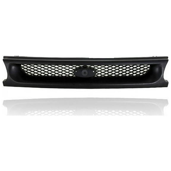 Grille - Compatible/Replacement for '94-97 Ford Aspire Base/SE - Black, Emblem Provision - F4BZ8200F