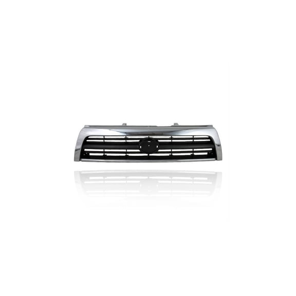 Grille - Compatible/Replacement for '96-98 Toyota 4Runner - Chrome Frame, Black Insert, With Emblem Provision - 5311135340