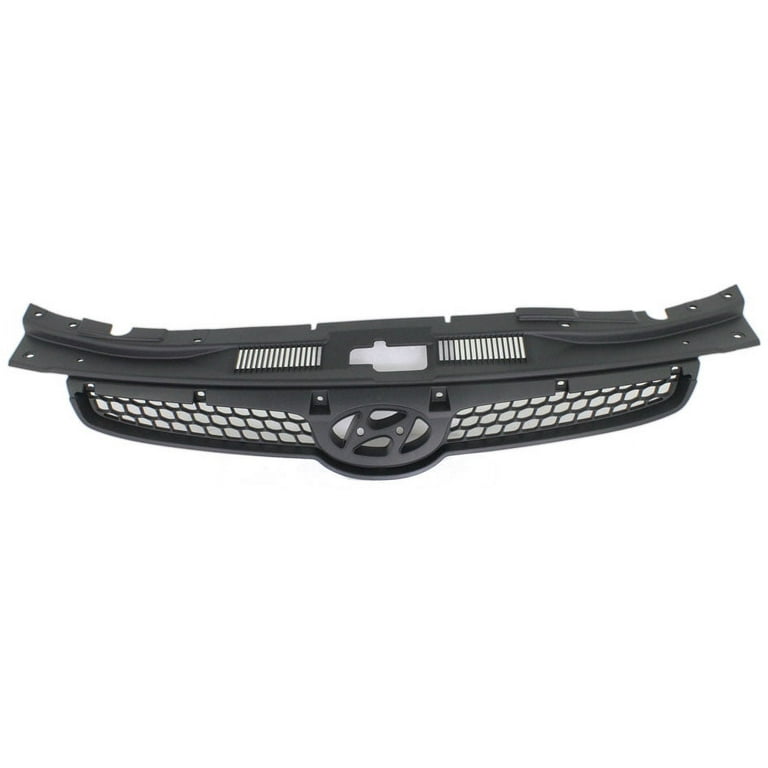 Grille Compatible with Hyundai Elantra 2009-2012 Painted-Black