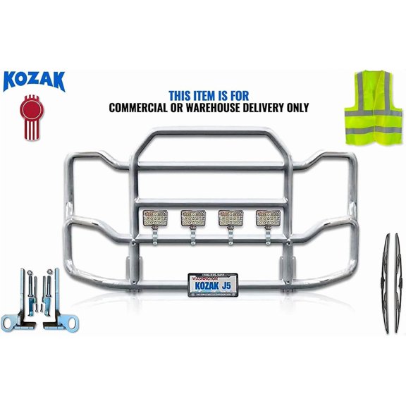 Grille Deer Moose Bumper Guard Compatible with T660 - Chrome (Kozak)