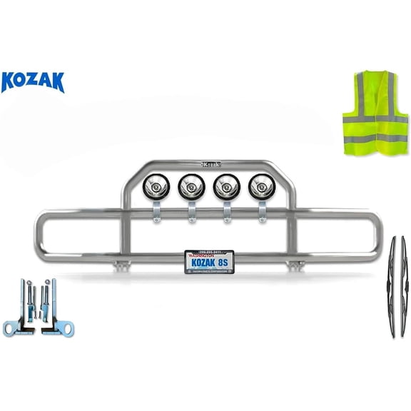 Grille Deer Moose Bumper Compatible with T660 - Chrome (Kozak)