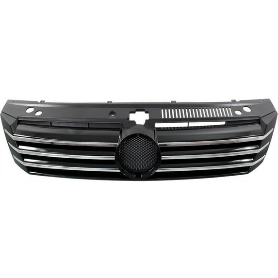 Grille For 2012-2015 Volkswagen Passat Black w/ Chrome Insert Molding