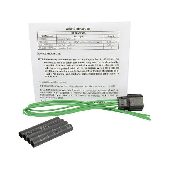 Grille Shutter Actuator and Solenoid Connector - Compatible with 2015 - 2019 Lincoln MKC 2016 2017 2018