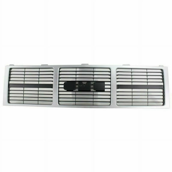 Grille Silver w/ Gray Insert For 85-86 88 GMC C1500 Models w/ Single Headlights
