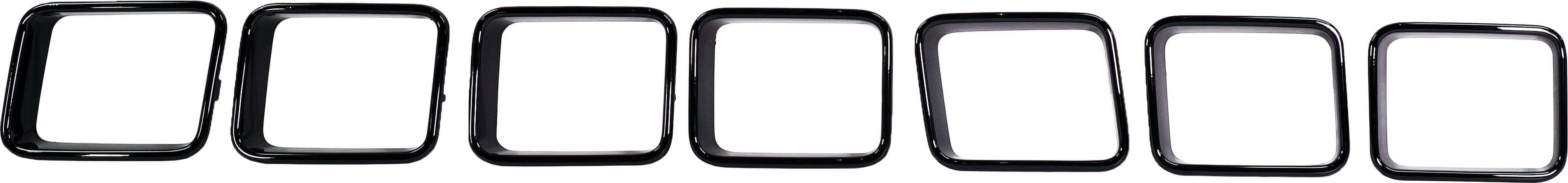 Grille Trim Compatible with 2017-2021 Jeep Grand Cherokee Painted Black