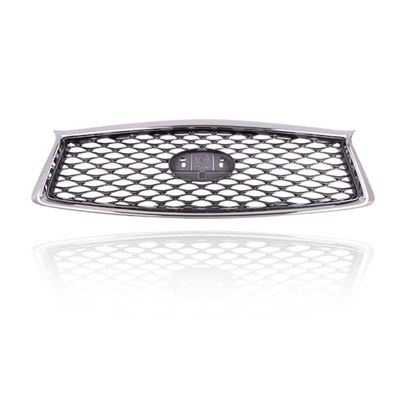 Grille for 18-20 Q50/Hybrid Main Upper Chrome Frame Gray Insert 623106HH0A CAPA