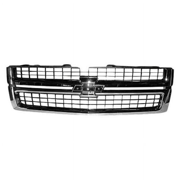 Grille for 2007-2010 Chevy Silverado 2500 & 3500 - Black with Chrome