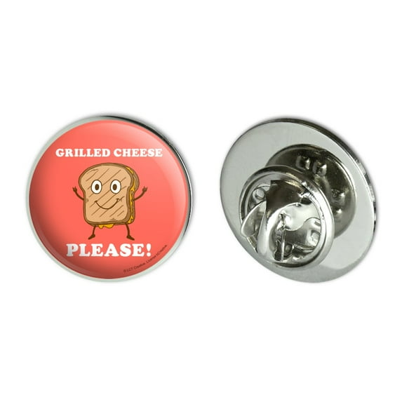 Grilled Cheese Please Sandwich Funny Humor Metal 0.75" Lapel Hat Pin Tie Tack Pinback