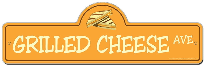 Grilled Cheese Street Sign | Indoor/Outdoor | Funny Home Decor for ...