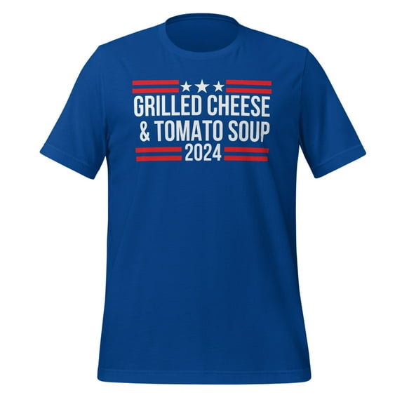 Grilled Cheese and Tomato Soup Shirt, Unisex, Funny Foodie Shirt, Food Lover, Funny Soup Season Shirt, Classic Comfort, Foodie Fashion (True Royal, S)