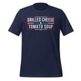 thumbnail image 1 of Grilled Cheese and Tomato Soup Shirt, Unisex, Food Lover, Classic Comfort, Funny Foodie Shirt, Funny Soup Season Shirt, Foodie Fashion (Navy, XL), 1 of 1