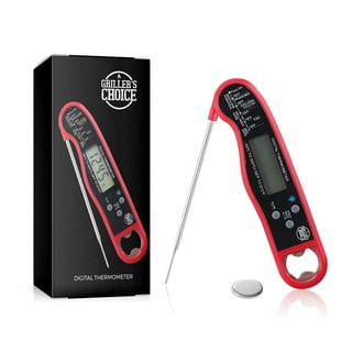 Huntermoon Digital Thermometer for Food Meat Cake Dinning Household Waterproof Long Probe Quick Temperature Food Thermometer, Size: 23, White