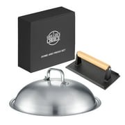 Grillers Choice Cast Iron BBQ Chef Griddle Press Set