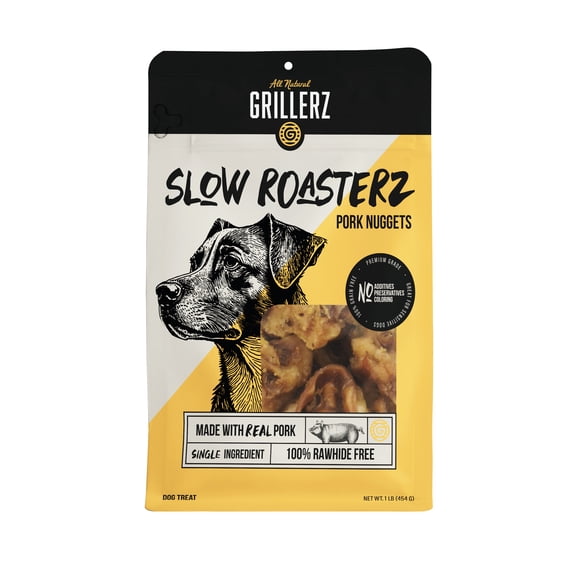 Grillerz Slow Roasterz Pork Nuggets Dog Treats - 1LB
