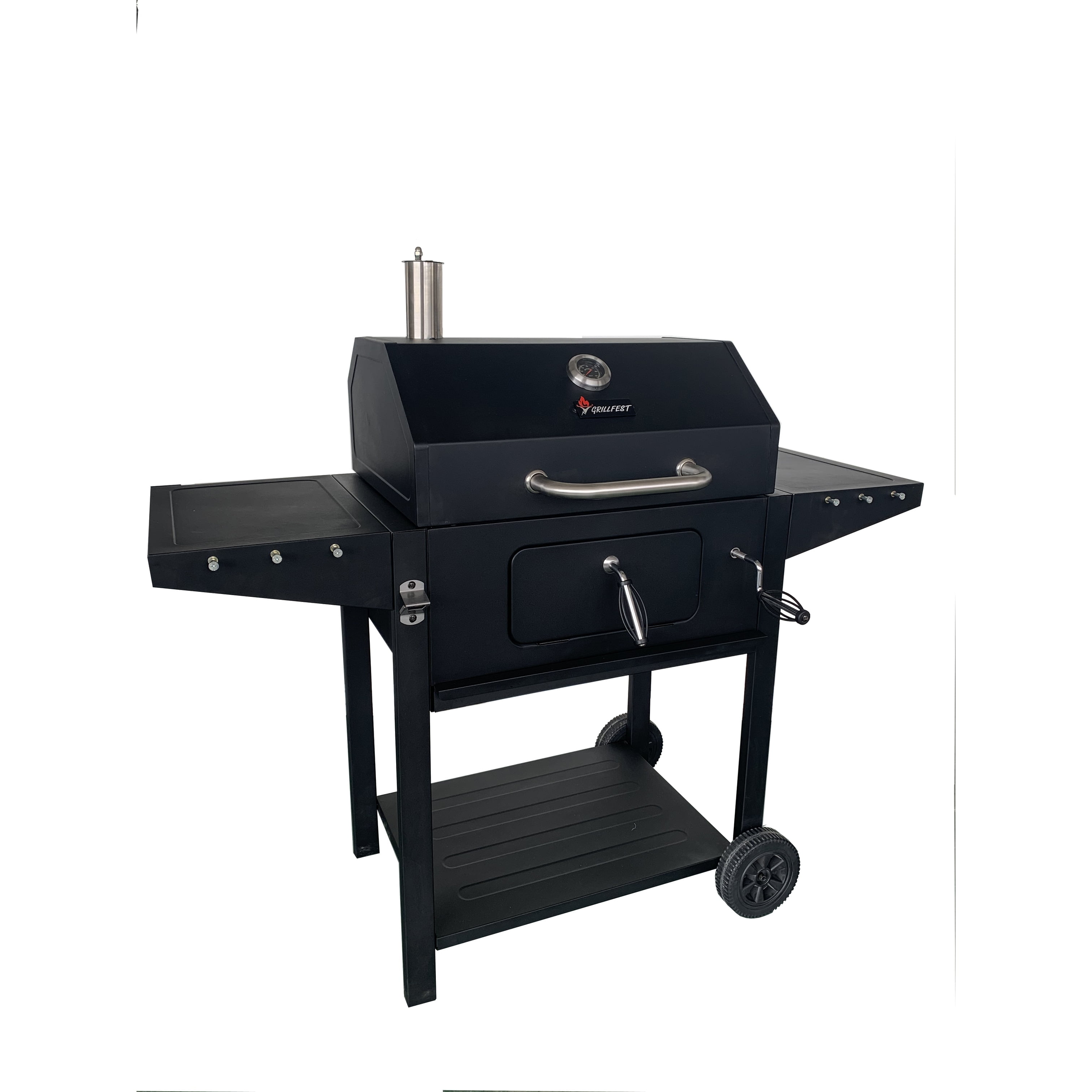 Grillfest Black 52.5'' Portable Charcoal Cart Grill