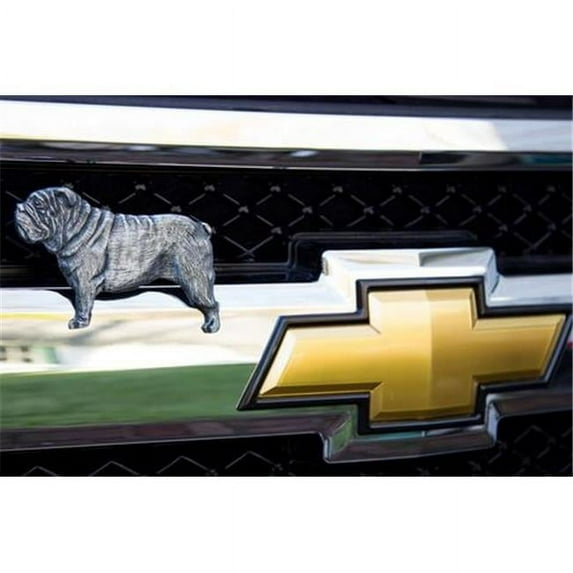 Grillie Bulldog-N Bulldog Antique Nickel Ornament, 3.125 x 4.75 in.