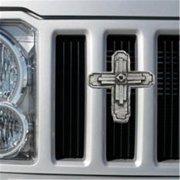 Grillie Cross-N Southwestern Style Cross Antique Nickel Ornament, 5.625 x 4.75 in.