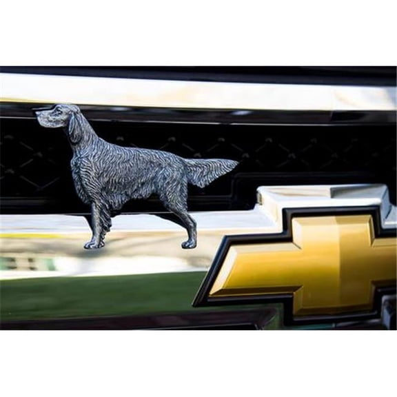 Grillie Setter-P Irish Setter Antique Pewter Ornament, 4.25 x 6.5 in.