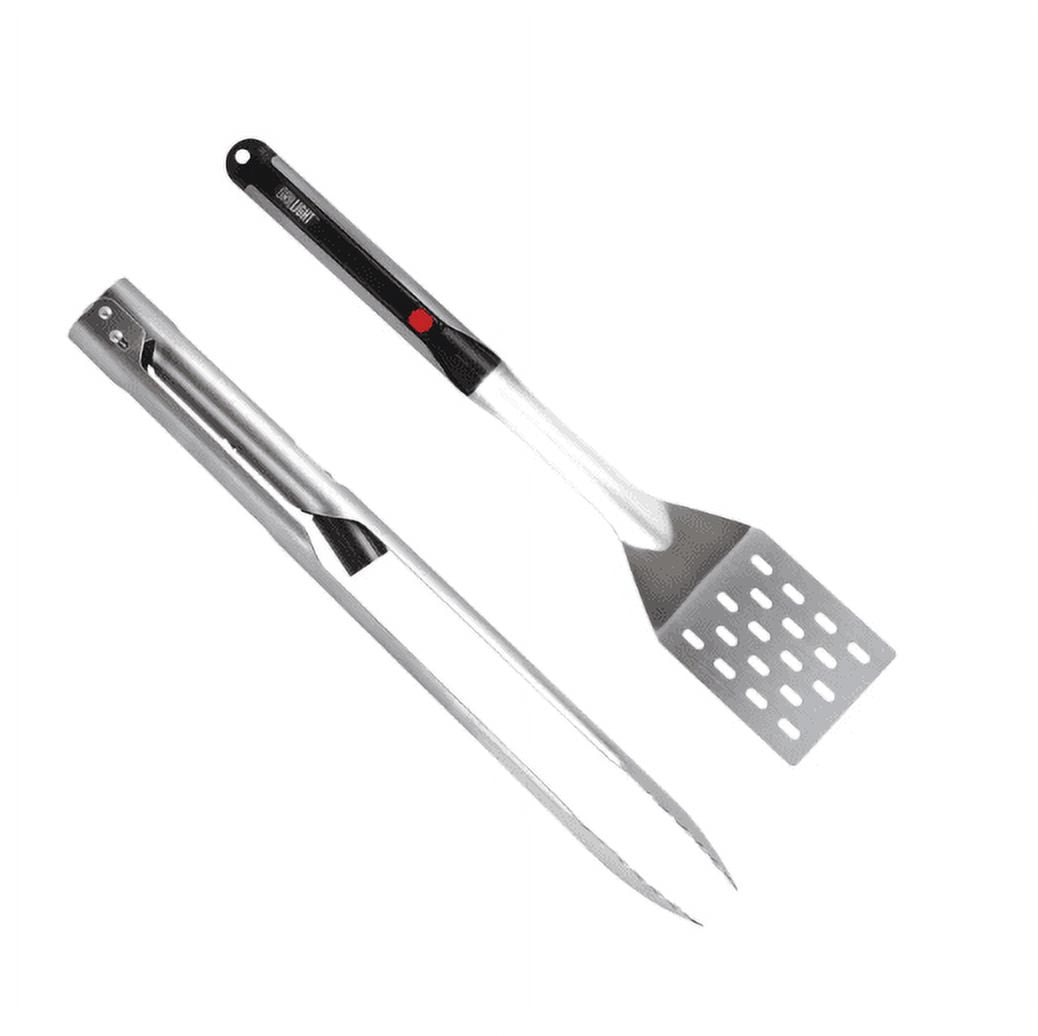 Grilllight Grillight Stainless Steel Black/Silver Grill Tool Set 2 pc