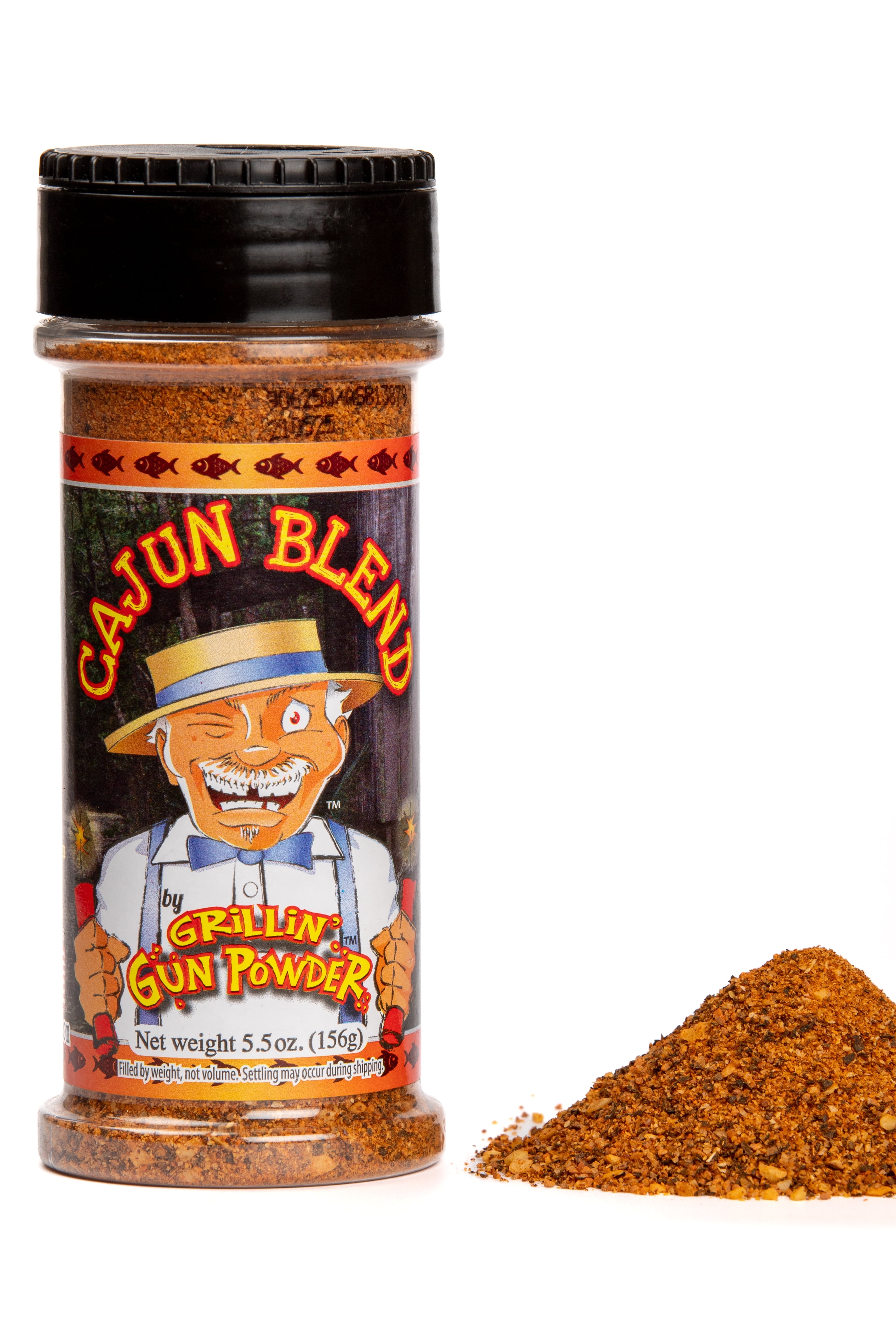 Grillin' GunPowder Fish & Shrimp Seasoning Cajun Blend 5.5oz