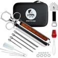 thumbnail image 1 of Grillin Pros Stainless Steel Meat Injector Marinade Syringe Kit for Smoking & Grilling Turkey, Brisket & BBQ - Built to Last, 1 of 8
