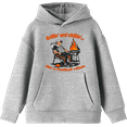 thumbnail image 1 of Grillin' and Chillin' Like A Football Villain Youth Heather Gray Long Sleeve Hoodie-Medium, 1 of 3