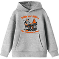 thumbnail image 1 of Grillin' and Chillin' Like A Football Villain Youth Heather Gray Long Sleeve Hoodie-XXL, 1 of 6