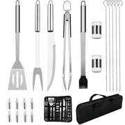 ArooickT Grill Tools Set,20 Pieces Stainless Steel Grill Kit with Case, Barbecue Utensil Tool
